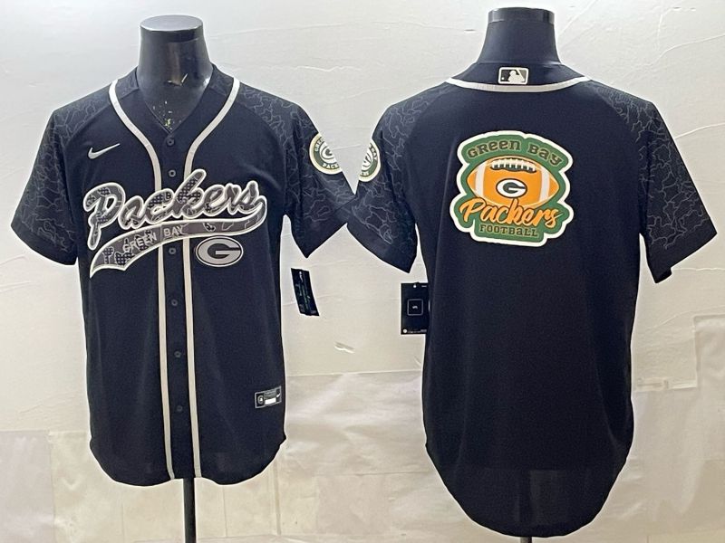 Men 2025 Green Bay Packers Blank Black Joint Name Nike Limited NFL Jersey style 005